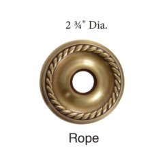 Emtek 2401 Doorbell Button with Rope Rosette, 2-3/4" Dia.