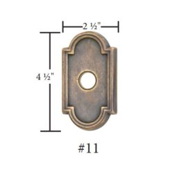 Emtek 2411 Tuscany Bronze Doorbell Button with #11 Rosette, 4-1/2" x 2-1/2" Dim.