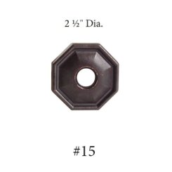 Emtek 2415 Tuscany Bronze Doorbell Button with #15 Rosette, 2-1/2" Dia.