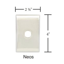 Emtek 2460 Doorbell Button with Neos Rosette, 4" x 2-5/8" Dim.