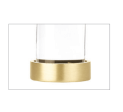 Emtek 86725 Crystal Pull- Polished Brass