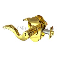 Emtek Key In Lever #8 Rosette with Cortina Lever, Entry Function US4