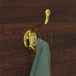 Emtek 2606 Traditional Brass Robe Hook (US26)