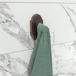 Emtek 2608 Traditional Brass Single Hook with #8 Rosette (US7)