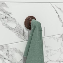 Emtek 2608 Traditional Brass Single Hook with Lancaster Rosette (US3NL)