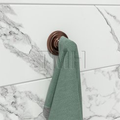 Emtek 2608 Traditional Brass Single Hook with Regular Rosette (US3)