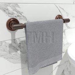 Emtek 29025 Transitional Brass Towel Bar with Regular Rosette (US10B)