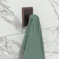 Emtek 2909 Transitional Brass Single Hook with Brass Neos Rosette (US19)