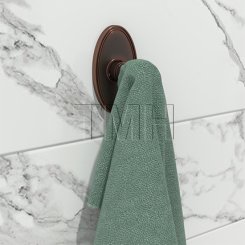 Emtek 2909 Transitional Brass Single Hook with Brass Oval Rosette (US26)