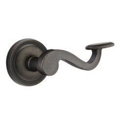 Emtek Padua Lever, Lost Wax Cast Bronze Handleset, Passage, #11 Rosette, Flat Black Bronze (FB)