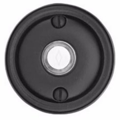 Emtek 2412 Tuscany Bronze Doorbell Button with #12 Rosette,  2-5/8" Dia.
