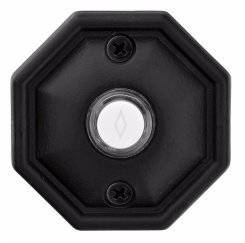 Emtek 2415 Tuscany Bronze Doorbell Button with #15 Rosette, 2-1/2" Dia.