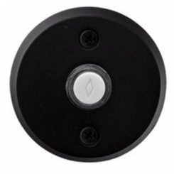 Emtek 2422 Sandcast Bronze Doorbell Button with #2 Rosette, 2-3/4" Dia.