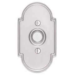 Emtek 2408 Doorbell Button with #8 Rosette, 4-3/8" x 2-9/16" Dim.