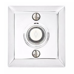 Emtek 2409 Doorbell Button with Quincy Rosette, 2-1/2" x 2-5/8" Dim.