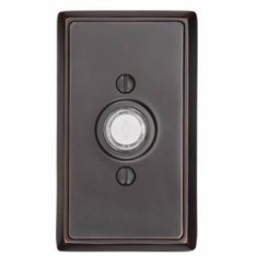 Emtek 2403 Doorbell Button with Rectangular Rosette, 2-9/16" x 4-3/8" Dim.