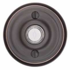 Emtek 2400 Doorbell Button with Regular Rosette, 2-3/4" Dia.
