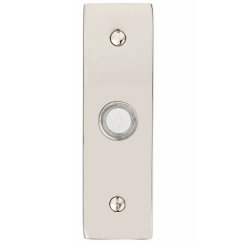 Emtek 2440 Doorbell Button with 1-1/2" x 5" Rosette Stretto Plate