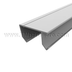 Hager 9810 Aluminum Track for Bypass Doors, 3/4" - 1 3/8" thick, 75 LB.