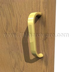 Ives VS8105 Straight Door Pull in Polished Brass Finish (US3) 6" CTC