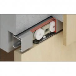 Hafele Slido Classic 240-O Hardware Set, Wood Doors up to 530 Lbs, Recessed, No Soft Close - NOT ACTIVE