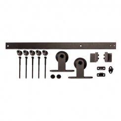 Hager 9456 Barn Door Set, Economy Series, Wood Doors up to 250 Lbs, Top Mount Hangers