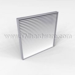 Activar Door Louver 1300CORE, Inverted "V" Blades, Aluminum, Transom Installation, up to 2' x 6'-8"