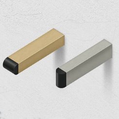 Deltana BDSR40 4" Half Cylinder Tip Baseboard Bumper, Solid Brass