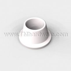 Rockwood 432W White Duraflex Concave Bumper, Self Adhesive Mounting