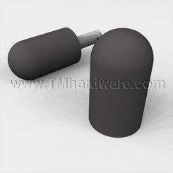 Rockwood 467 Heavy Duty Door Stop Flame Resistant Black Molded Rubber Bumper