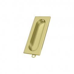 Deltana Flush Pull FP222, Rectangle, Solid Brass, 1-5/16" x 3-1/8"