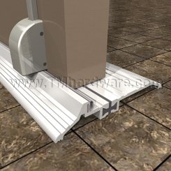Pemko 253x226FG Aluminum Latching Panic Exit Threshold with Vinyl Seal