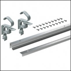 Hettich WingLine L Profile Set (Top & Bottom) for Bi-Fold Doors with Installation Hardware