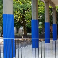 Arte Viva Pillar and Wall Guard, 79" High Ribbed Design Foam