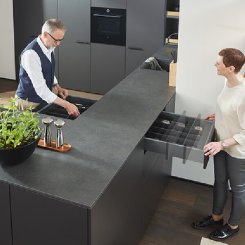 Hafele Riverso Two Way Drawer Slide, Full Extension, Synchronized