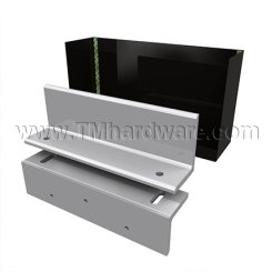 Securitron ZA Adjustable Z Bracket For Electronic Lock, M32 and M62, Clear Anodized Finish