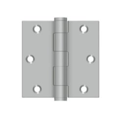 Deltana, Plain Bearing, Polished Stainless Steel (US32), Residential Grade, 5 Knuckle, Full Mortise Hinge, 3.5" x 3.5"