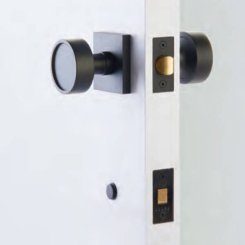 Emtek #8681 Disc, Single Rosette, Thumbturn Privacy Bolt, Arched
