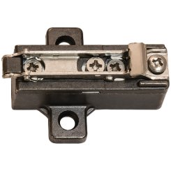 Salice Concealed Hinge, Clip Wing Mounting Plate, Quick Fixing System, Aluminum Frame, 18mm Height, Titanium Finish