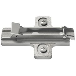 Salice Concealed Hinge, Clip Wing Mounting Plate, Quick Fixing System, Aluminum Frame, 3mm Height, Nickel-Plated