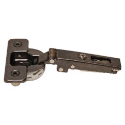 Hafele C1R6AE9 Concealed Hinge, Salice 100 Series, 105° Opening Angle, Dowel, Full Overlay, Silentia+, Nickel Plated