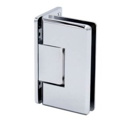 FHC Carolina Beveled 5 Degree Positive Close Wall Mount Hinge for Shower Doors -  Offset Back Plate, Satin Nickel (US15) Finished