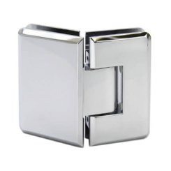 FHC Carolina Beveled 5 Degree Positive Close Glass To Glass Hinge for Shower Doors - 135 Degree, Satin Nickel (US15) Finished