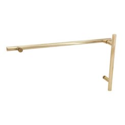 FHC Modern Commercial Ladder Pull/Towel Bar Combo - 8" X 18" CTC, Satin Nickel (US15) Finished