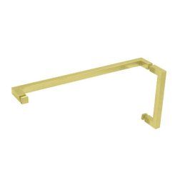 FHC 8" X 18" Square Corners Pull / Towel Bar Combo, Satin Nickel (US15) Finished