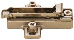 Salice Concealed Hinge, Mounting Plate, 11 mm Euro screws, 0mm Height