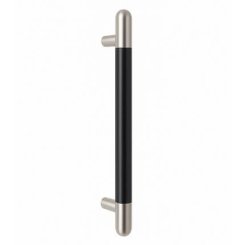 Trimco Black Anodized Grip Pull with Straight Standoff and Radius Ends