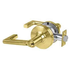 Schlage Longitude Door Handle, Mechanical Door Locks, ND Series, Keyed, Single Cylinder Function, Classroom Exit Lock, Satin Chrome Plated Finish