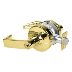 Schlage Rhodes Door Handle, Vandlgard, ND Series, Vandlgard Entrance/Office Lock, Satin Chrome Plated