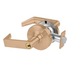 Schlage Rhodes Door Handle, Mechanical Door Locks, ND Series, Keyed, Double Cylinder Function, Vestibule Lock, Satin Chrome Plated Finish
